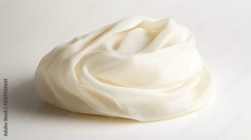 White fabric draped studio background textile White fabric draped studio background textile