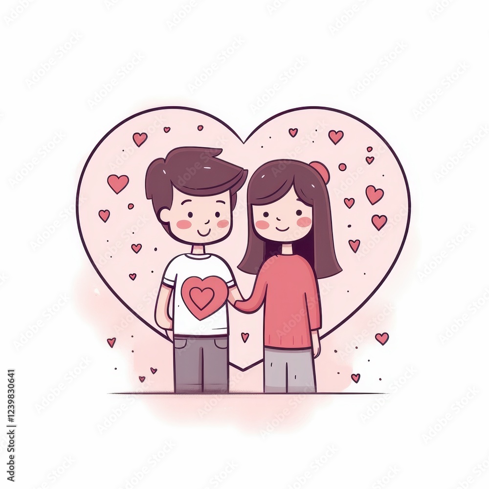 A man and a woman are hugging in a heart A man and a woman are hugging in a heart