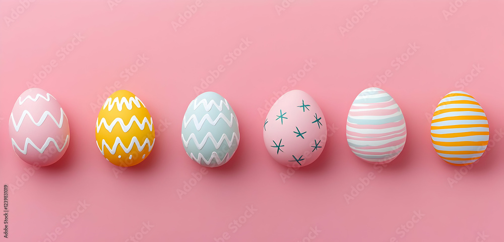 Fototapeta premium easter eggs on a white background