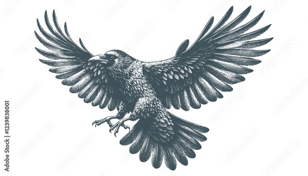 Fototapeta premium crow vector, raven vector