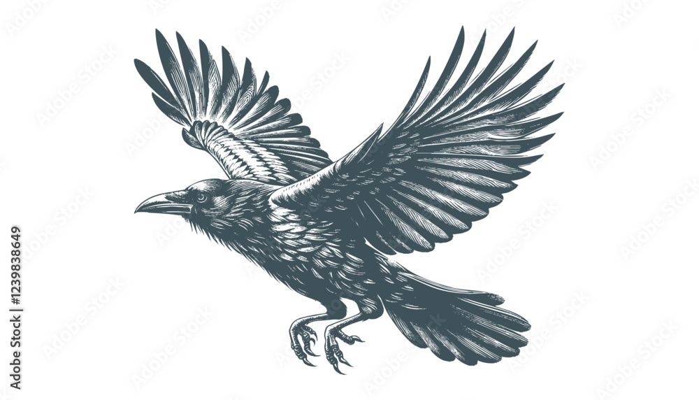 Obraz premium crow vector, raven vector