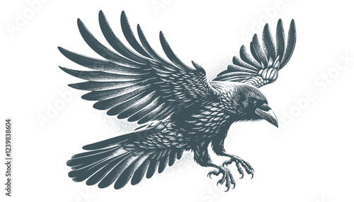 crow vector, raven vector