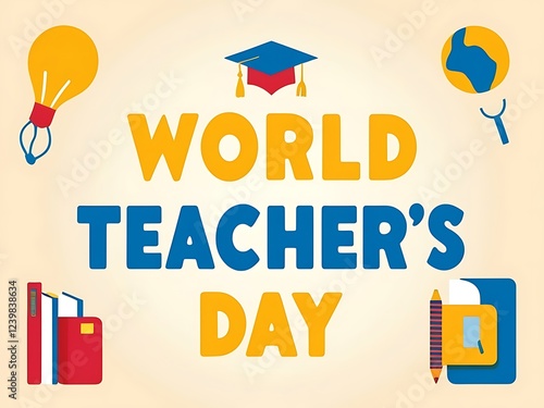 World Teachers Day celebration graphic design photo