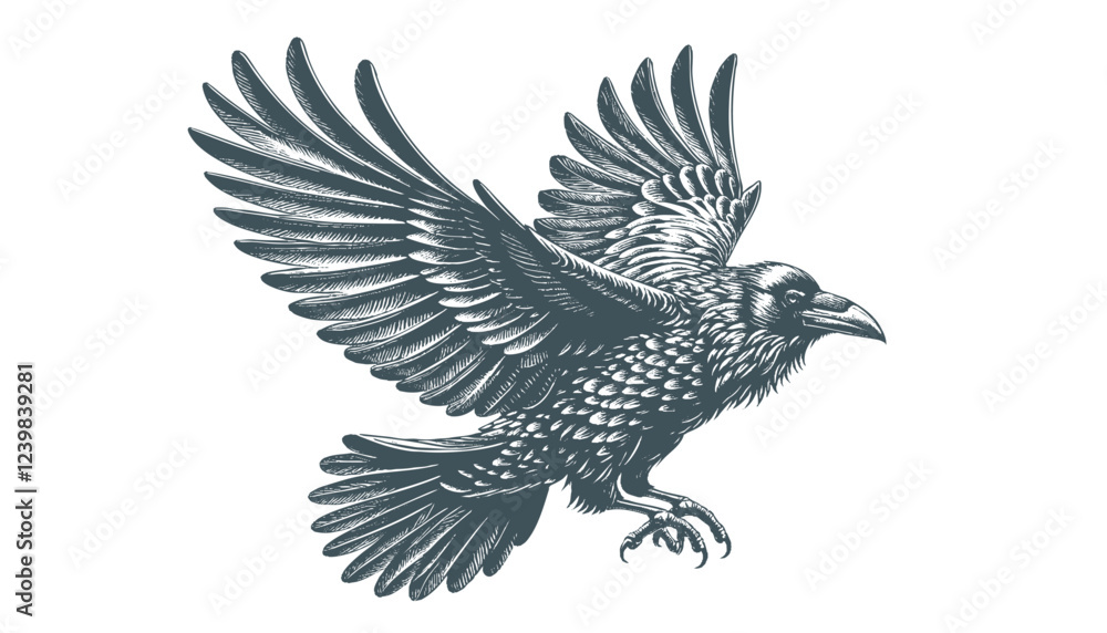 Fototapeta premium crow vector, raven vector