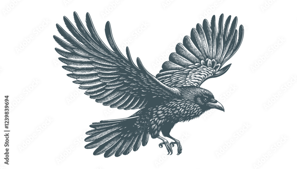 Obraz premium crow vector, raven vector
