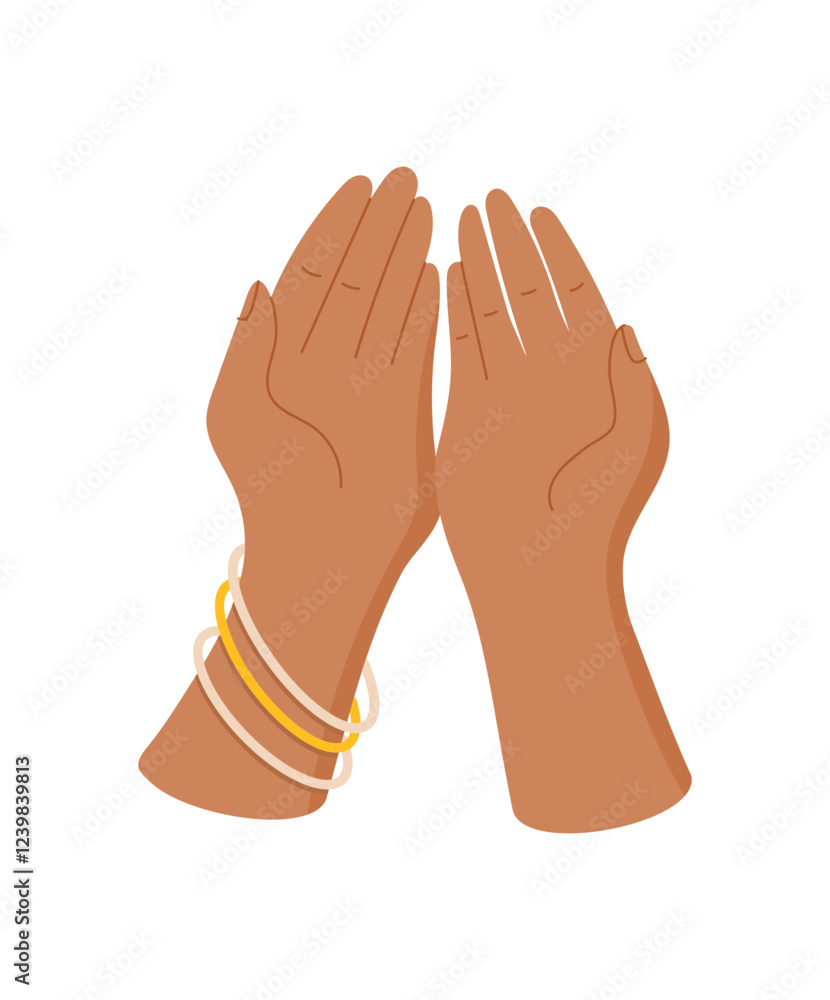Female hand gesture icon. Flat character of a hand holding with a palm gesture. Visual style of flat illustration, concept human interaction, suitable for various graphic applications. Female hand gesture icon. Flat character of a hand holding with a palm gesture. Visual style of flat illustration, concept human interaction, suitable for various graphic applications.
