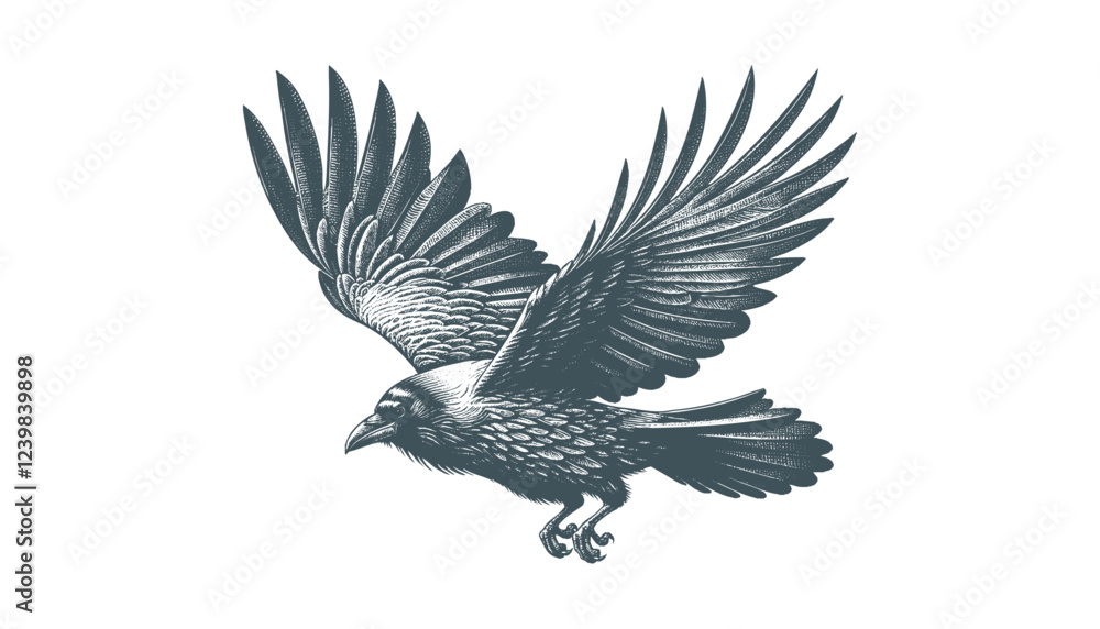 Fototapeta premium crow vector, raven vector