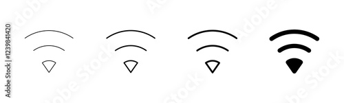 WIFI Icon vector isolated on white background. signal vector icon. Wireless and wifi icon or sign for remote internet access