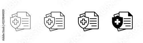 Medical insurance icon vector isolated on white background. health insurance icon