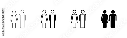 Man and woman icon vector isolated on white background. male and female symbol