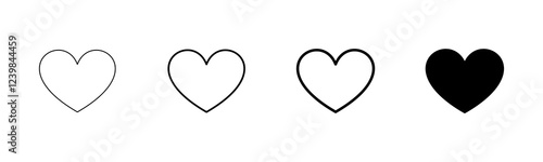 Heart icon vector isolated on white background. Heart vector icon. Like icon vector. Love