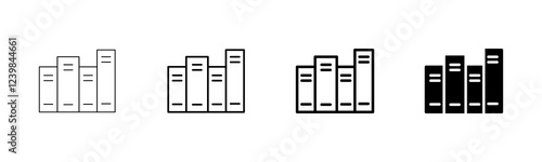 Library icon vector isolated on white background. Book icon vector