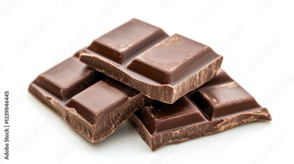 Dark Chocolate Isolated White Background Dark Chocolate Isolated White Background