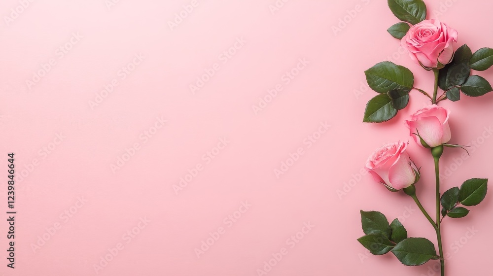 ピンクの薔薇の背景 ピンクの薔薇の背景