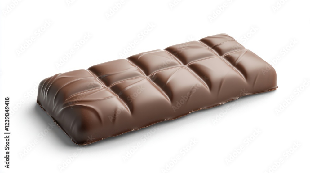 Fototapeta premium Dark Chocolate Isolated White Background