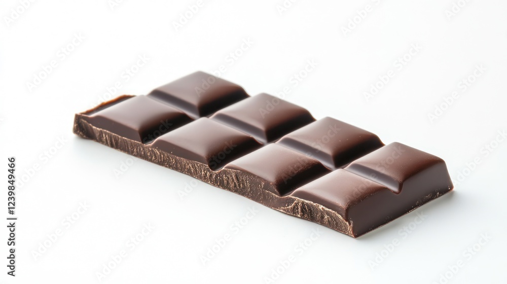 Obraz premium Dark Chocolate Isolated White Background
