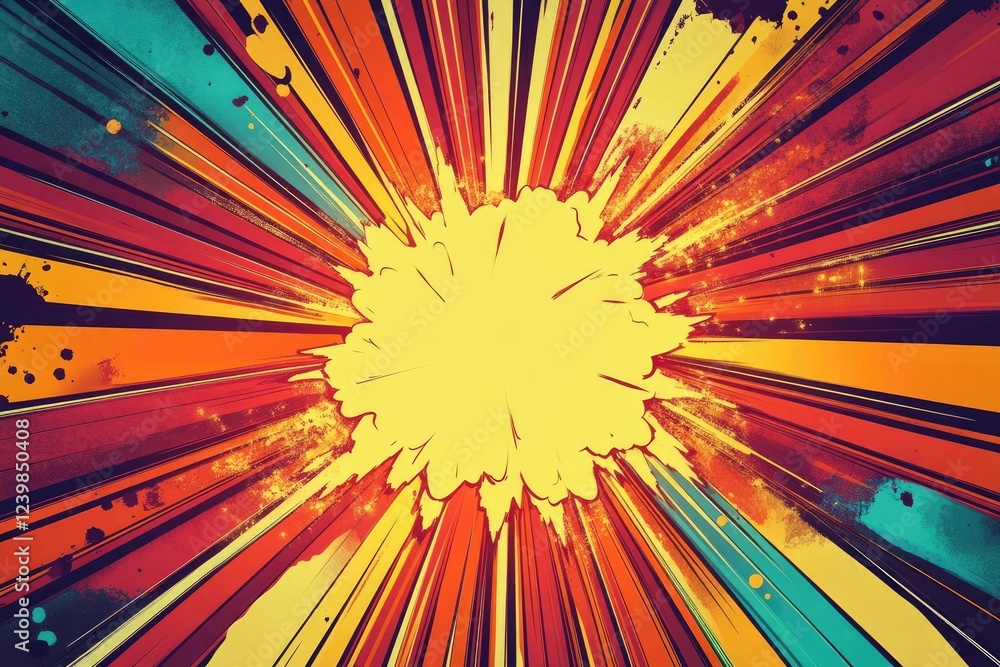 dynamic comic book style rays with bold colors and explosive energy dynamic comic book style rays with bold colors and explosive energy