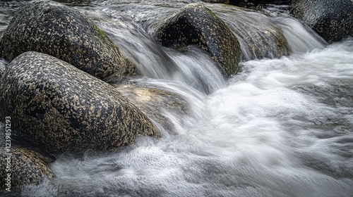 78.Mossman River flowing through boulders at the Mossman Gorge in the Shire of Douglas, Daintree National Park photo