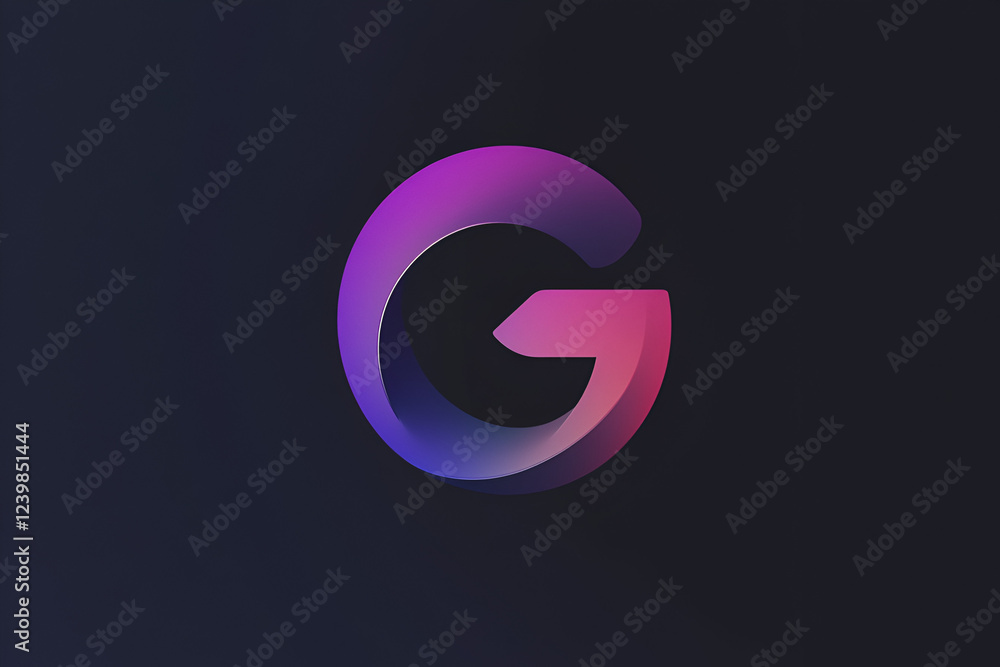 Gradient Letter G: A modern and minimalist design featuring the letter G in a bold, 3D style. The letter is rendered in a vibrant gradient of purple and pink against a dark background. Gradient Letter G: A modern and minimalist design featuring the letter G in a bold, 3D style. The letter is rendered in a vibrant gradient of purple and pink against a dark background.