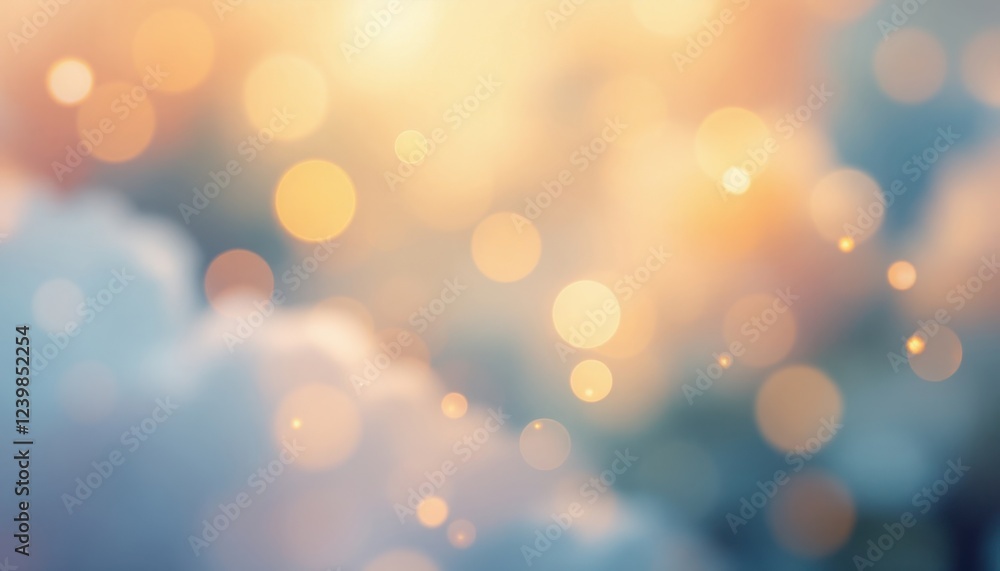 Obraz premium Dreamy abstract background with soft bokeh and clouds