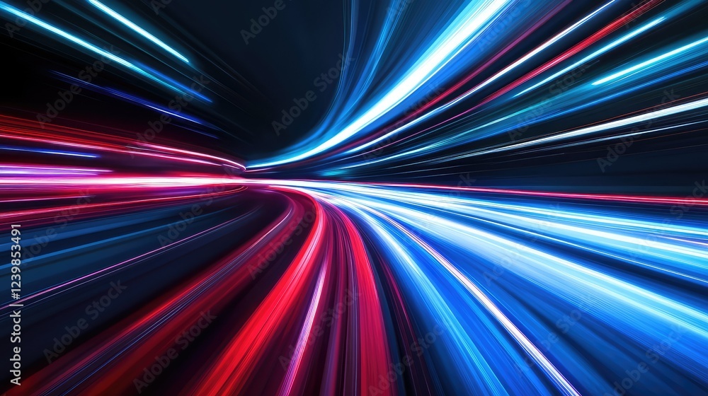 Vibrant Light Trails and Neon Colors Representing Motion and Speed in a Futuristic Abstract Scene with Blurred Lines and Dynamic Energy Vibrant Light Trails and Neon Colors Representing Motion and Speed in a Futuristic Abstract Scene with Blurred Lines and Dynamic Energy