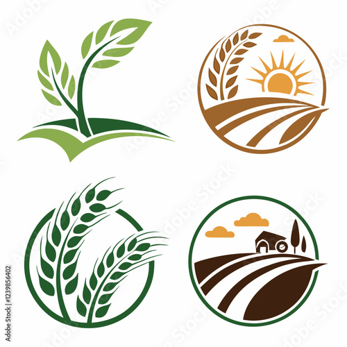 green agro farm logo icon boundel-1
