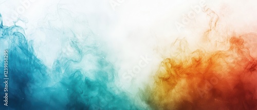 A colorful smokey background with blue and orange streaks. Generative AI