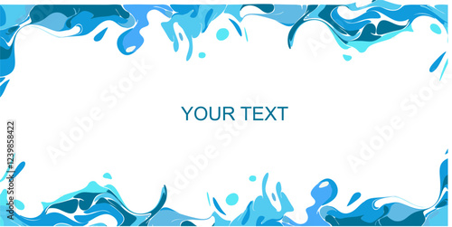 World water day theme background with blank area for text, water theme background for sea, beach, waterboom and other themes