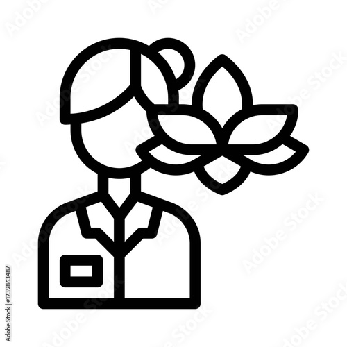 massage therapist line icon