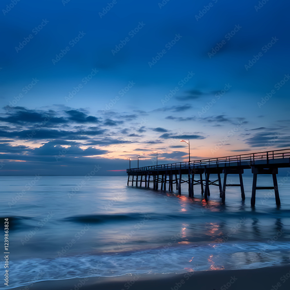 dusk at the end of the pier dusk at the end of the pier