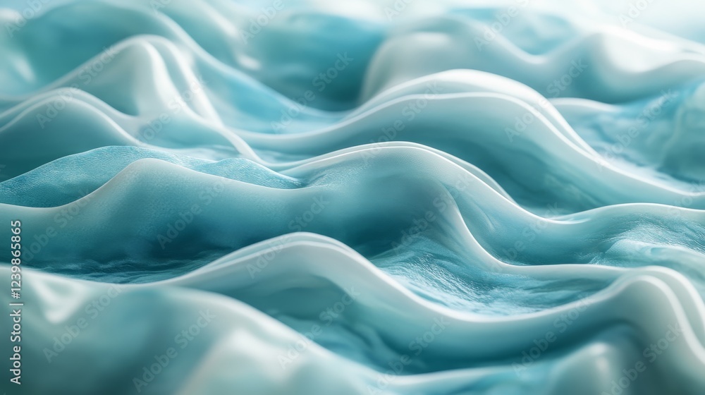 Fototapeta premium Abstract Blue Waves Texture Background Image