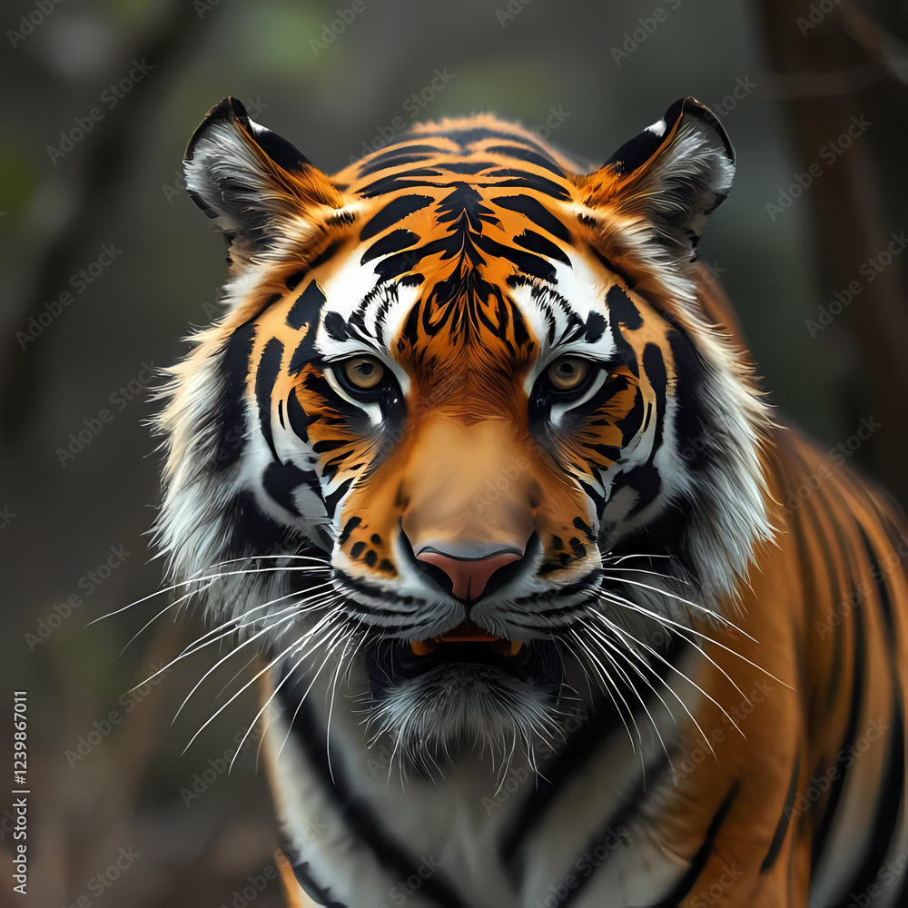 Naklejka premium tiger eye gaze