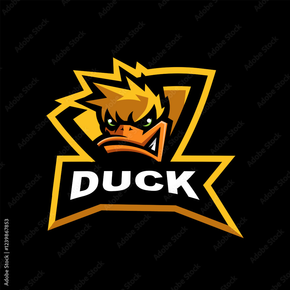 Obraz premium Duck Cartoon mascot Logo