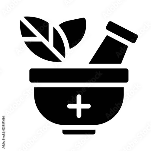 mortar and pestle glyph icon