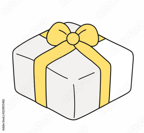 Illustration Christmas Gift Isolated White Background Holiday Decor