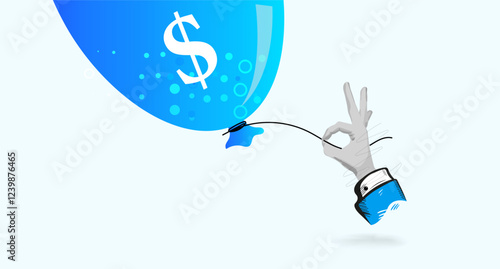 Financial Instability, Risk, Money Balloon, Uncertain Future, Investment, Speculation, Economic 