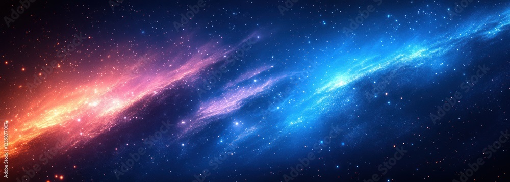 Naklejka premium Futuristic Abstract Blue Design with Glowing Lines and Minimalistic Style