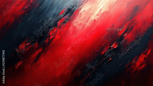 Dynamic Abstract Red Black Stripes with Dramatic Lighting and Motion