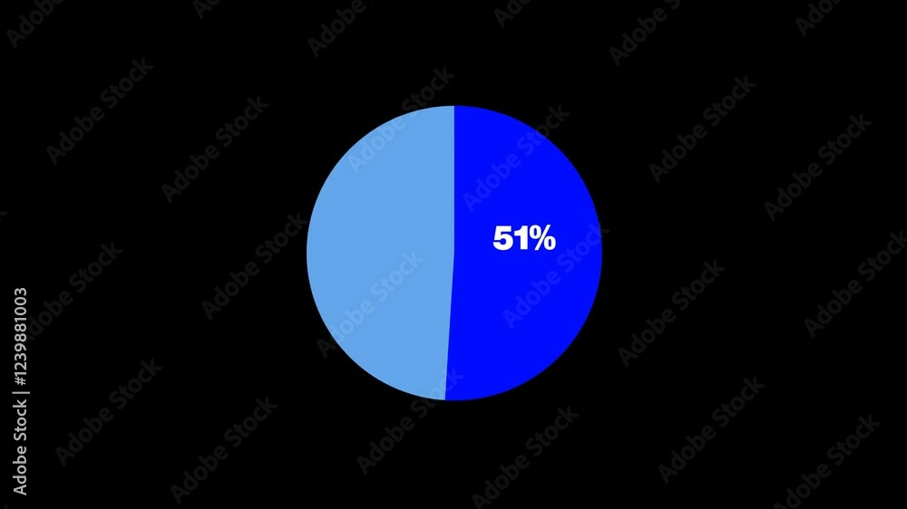 Animated Pie charts 51 percent loading Animated Pie charts 51 percent loading