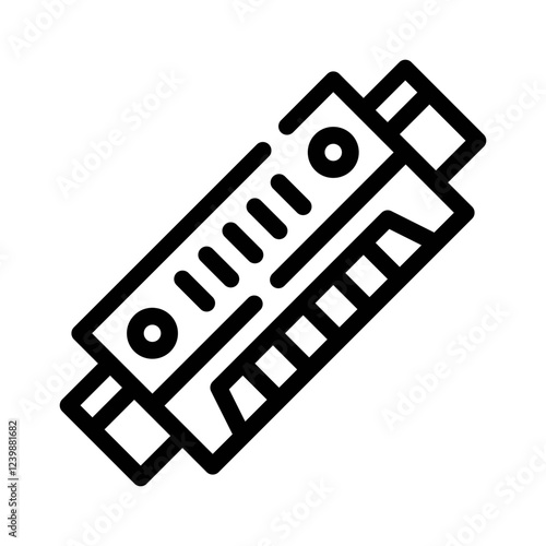 harmonica line icon