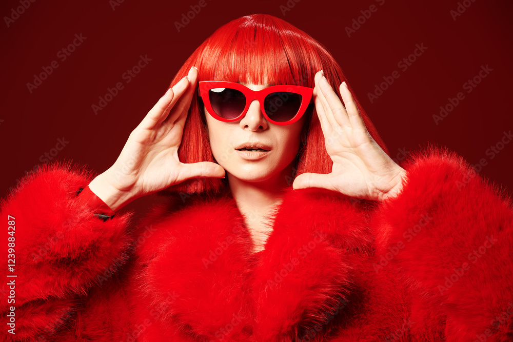 extravagant lady in red extravagant lady in red