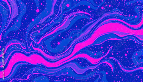 Pinkd and Blue Abstract Liquid Background Full Of Dots, grunge. isolated with white shades