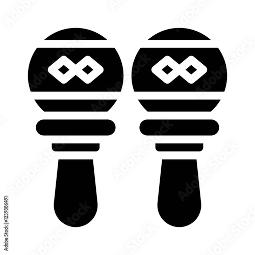 maracas glyph icon
