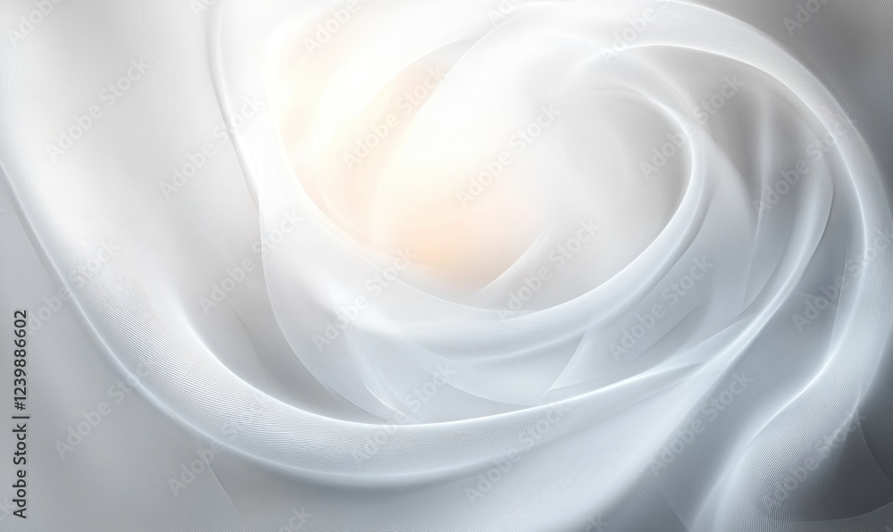 Fototapeta premium Minimalist Abstract Composition with Swirling White Lines on Gray Background