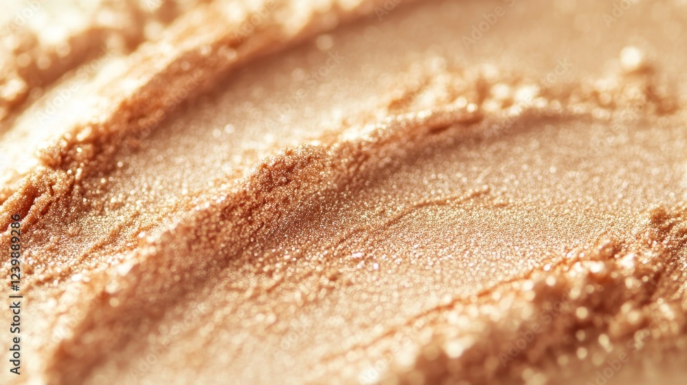 Shimmery highlighter texture close-up. Gold luxury premium background Shimmery highlighter texture close-up. Gold luxury premium background