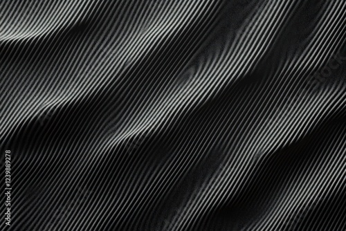 Black Carbon Fiber Surface Textured Material with Metallic Shine