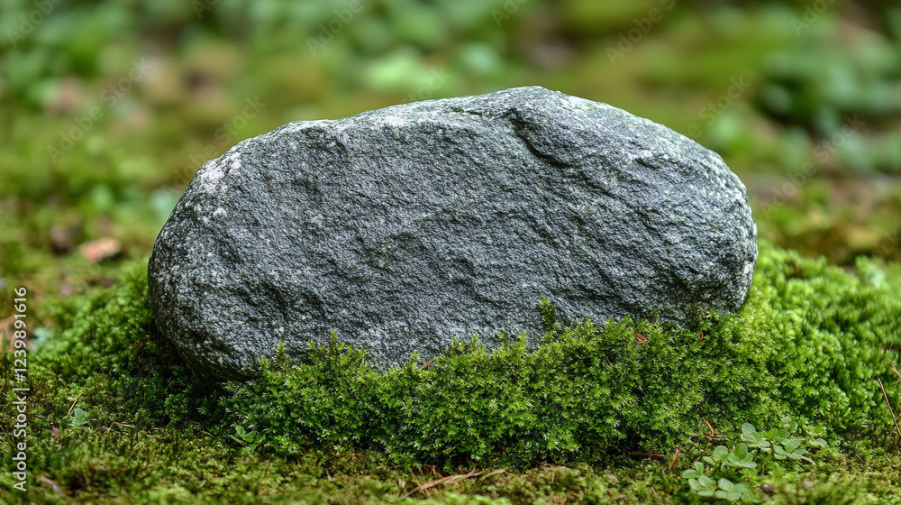 A large moss-covered rock rests serenely in a vibrant green forest, symbolizing stability and timelessness. Modern blurred empty caption space adds a contemporary, minimalist contrast.
A large moss-covered rock rests serenely in a vibrant green forest, symbolizing stability and timelessness. Modern blurred empty caption space adds a contemporary, minimalist contrast.