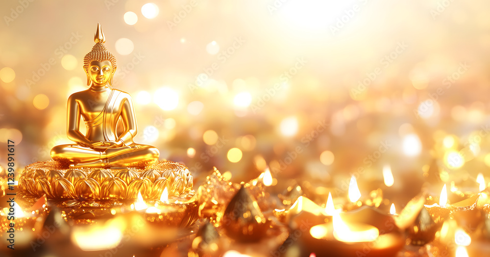 Fototapeta premium Buddha statue in Laos country