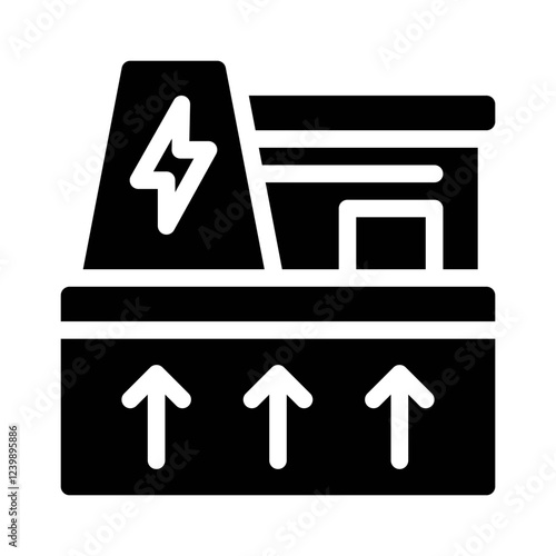 geothermal energy glyph icon