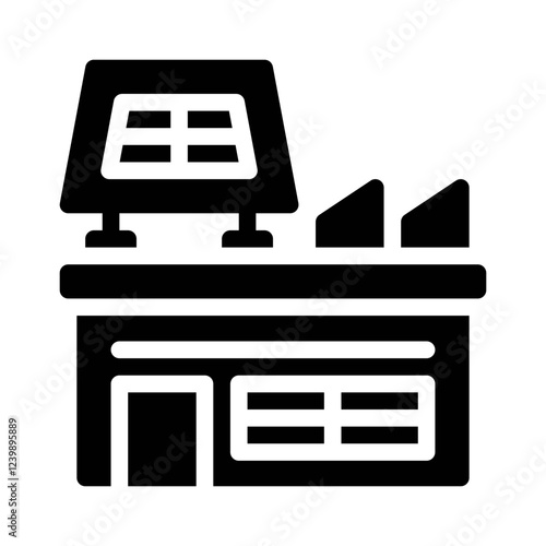 smart grid glyph icon